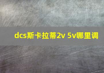 dcs斯卡拉蒂2v 5v哪里调